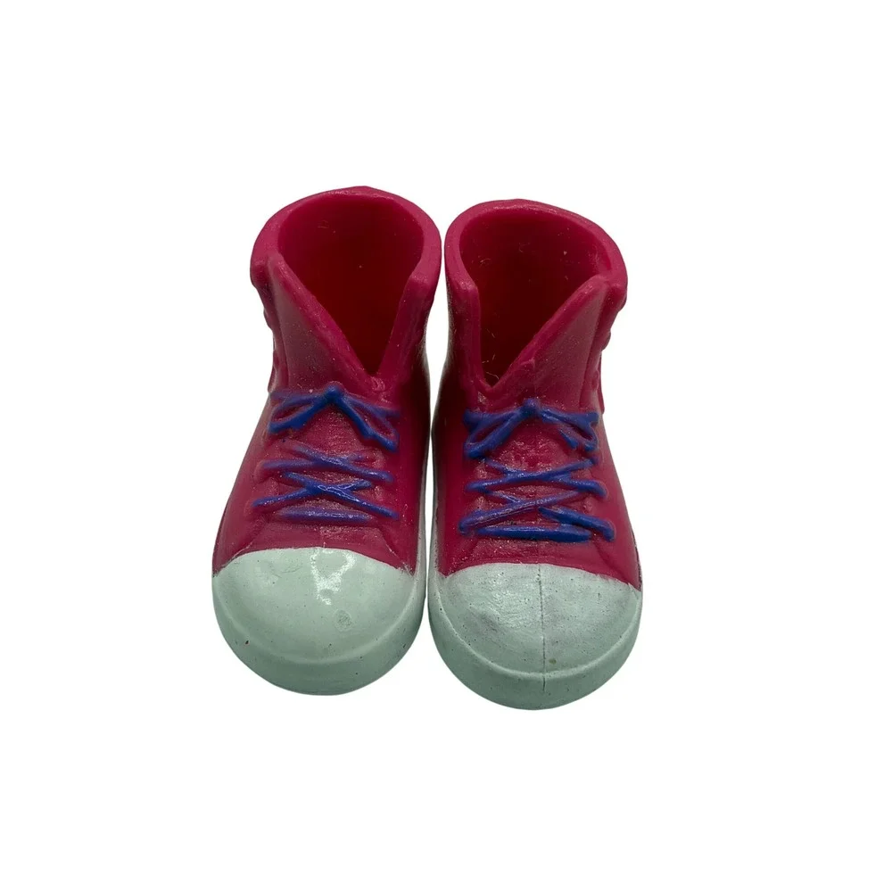 Jojo Siwa Doll Shoes Pink High Top Sneakers Purple Laces Heart Logo Replacement